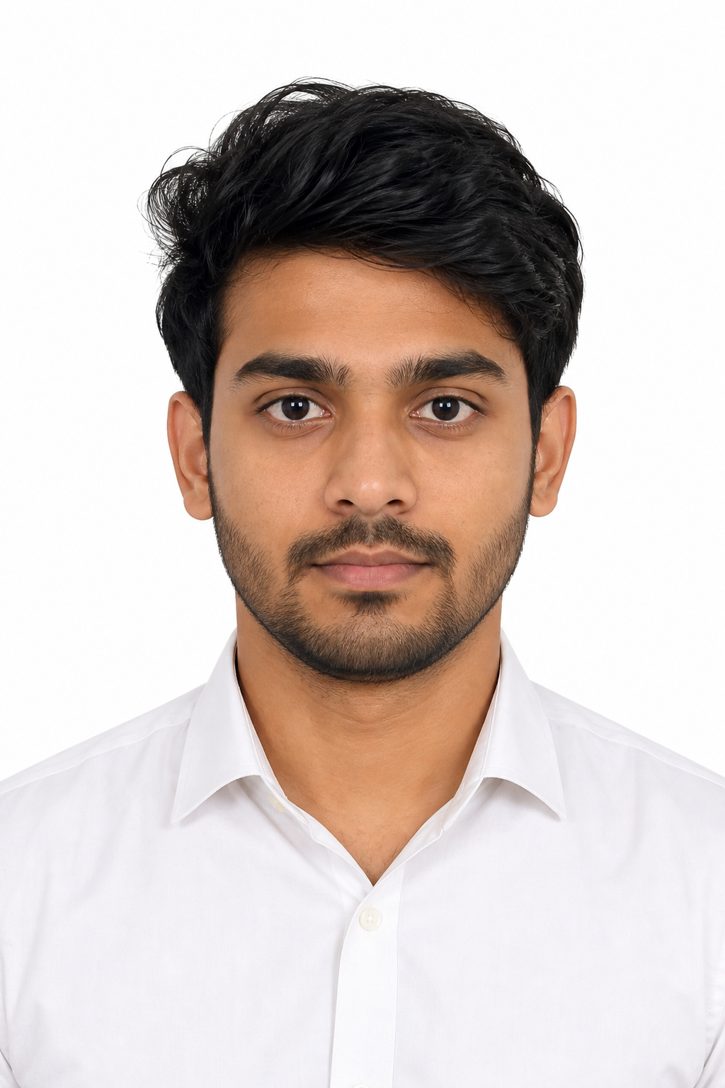 India passport photo before and after, after